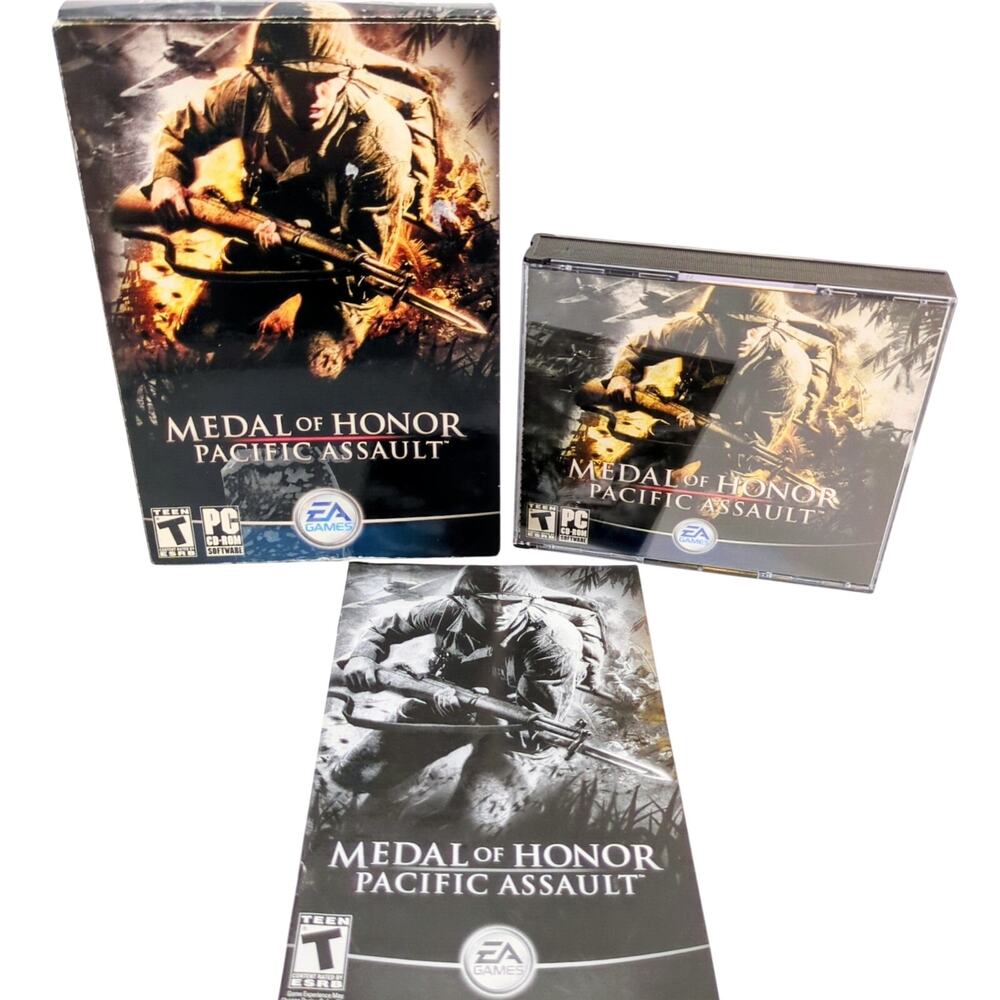Medal of Honor Pacific Assault PC CD-ROM Big Box Edition EA Games WWII FPS